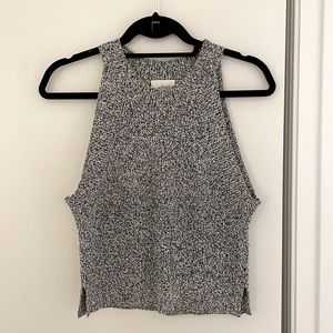 Wilfred from ARITZIA black and white cropped knit tank